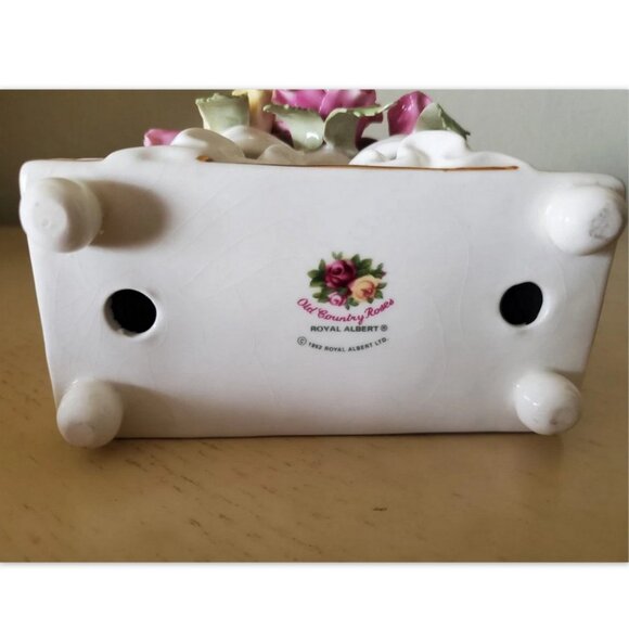 Royal Albert Old Country Roses Quartz Mantle Clock 1962 Desk Shelf Vintage - Picture 9 of 9